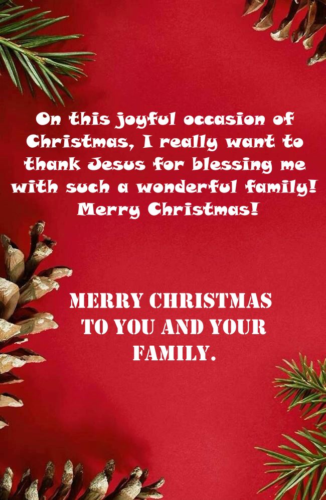 christmas wishes for family